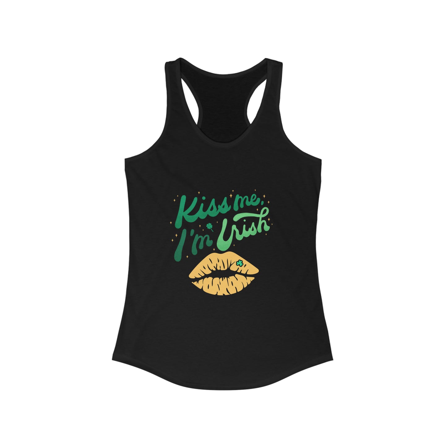 Kiss Me, I'm Irish Women's Ideal Racerback Tank