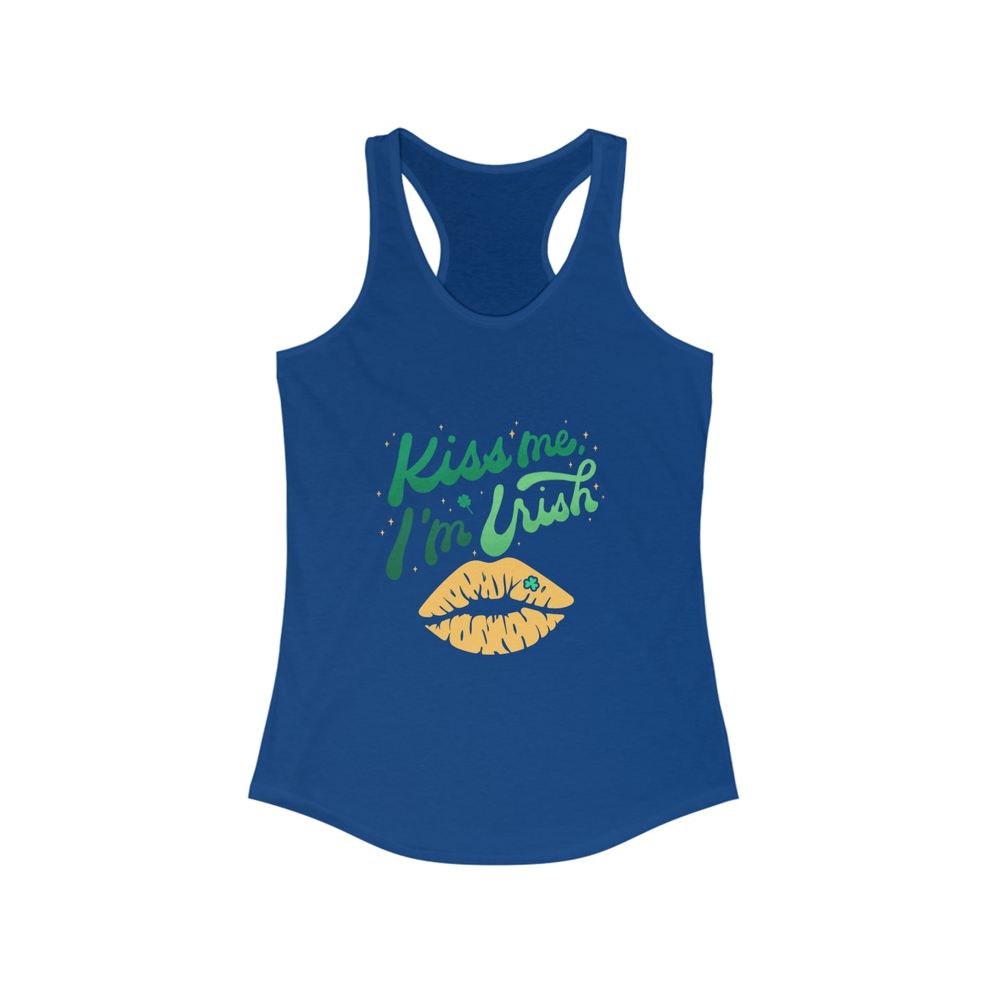 Kiss Me, I'm Irish Women's Ideal Racerback Tank