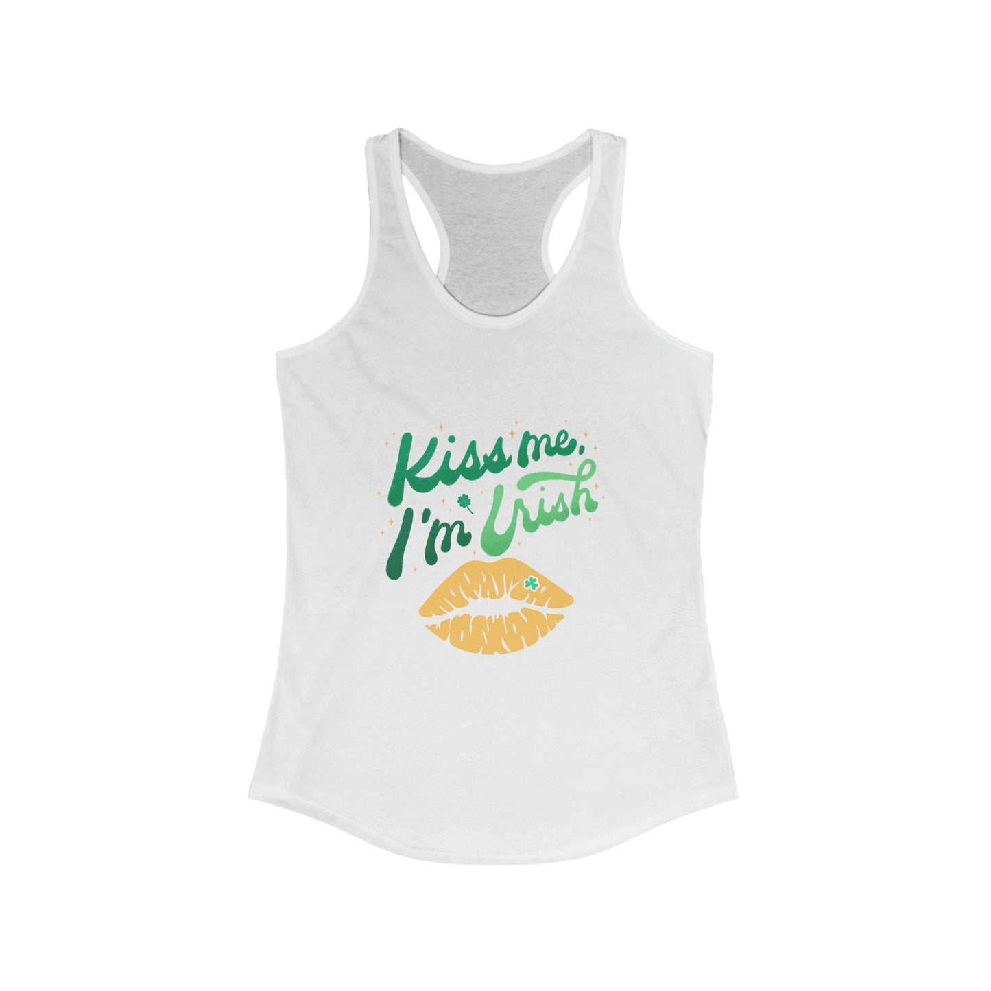 Kiss Me, I'm Irish Women's Ideal Racerback Tank