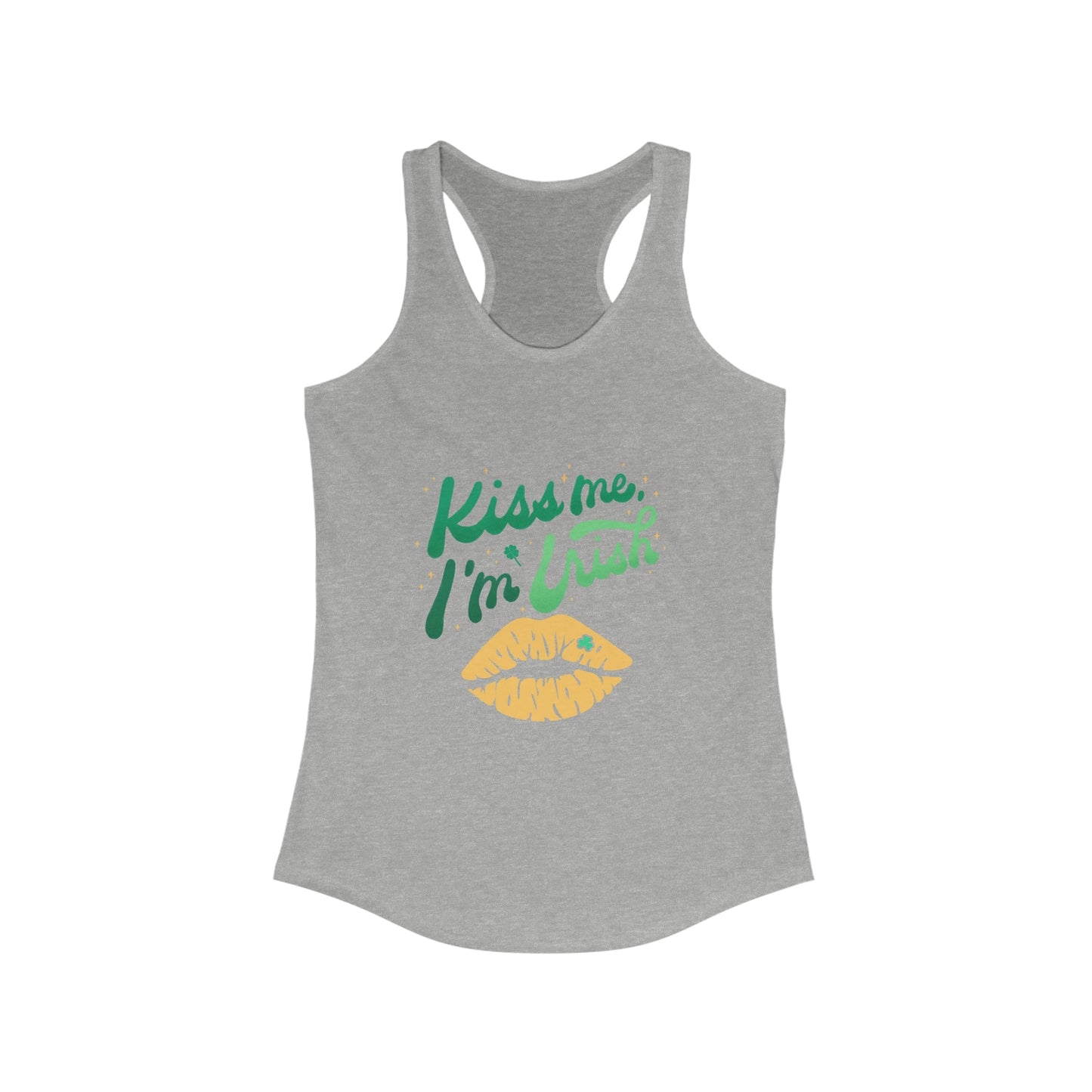 Kiss Me, I'm Irish Women's Ideal Racerback Tank