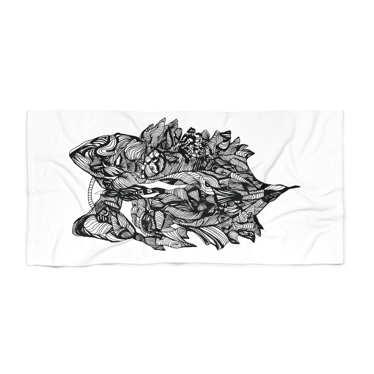 "Echo of the Wild: The Wolf Within" Beach Towel